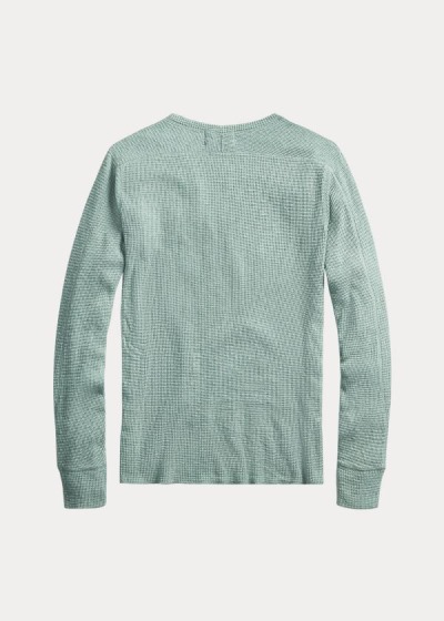 Ralph Lauren Waffle-Knit Crewneck T Shirt Herre Danmark (XBZDA7014)